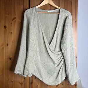 Bryn‎ Walker Faux Wrap Silk Blouse